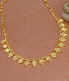 Classic Jasmine Bud Pattern Gold-Imitation Close Necklace NCKN4424
