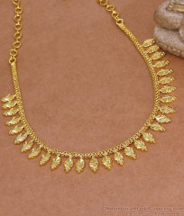 South Indian Ethnic Wear Mullai Arumbu Malai Gold Necklace Design NCKN4425