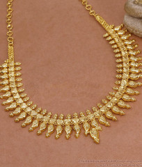 Grand Micro Gold Plated Mango Necklace Bridal Jewelry NCKN4426