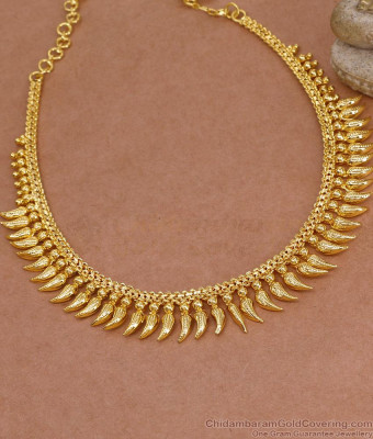 Buy Latest Mullaipoo Gold Imitation Necklace Kerala Bridal Jewelry NCKN4428