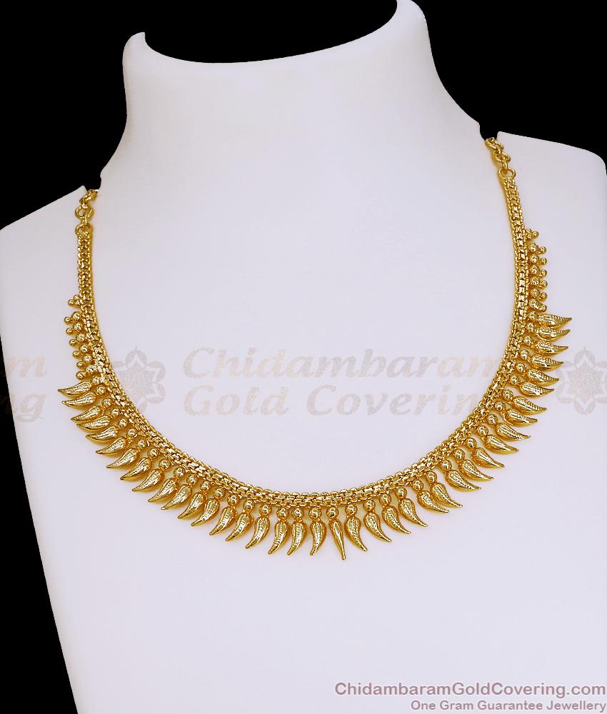 Buy Latest Mullaipoo Gold Imitation Necklace Kerala Bridal Jewelry NCKN4428