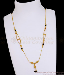 Regular Wear Black Beaded Gold Necklace Short Mangalsutra Designs NCKN4433