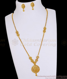 Light Weight Party Wear One Gram Necklace With Matching Earring NCKN4435