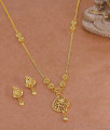 High Quality Gold Imitation Light Weight Necklace Floral Design With Earring NCKN4437