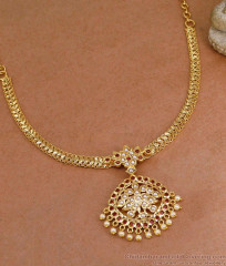 High Quality Ruby Stone Impon Attigai Pearl Necklace Collections NCKN4440