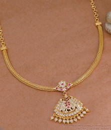 New Arrival Gold Imitation Chain Type Impon Attigai Peacock Design NCKN4443