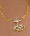 Original Impon Peacock Multi Stone Attigai Gold Plated Mango Malai Design NCKN4444