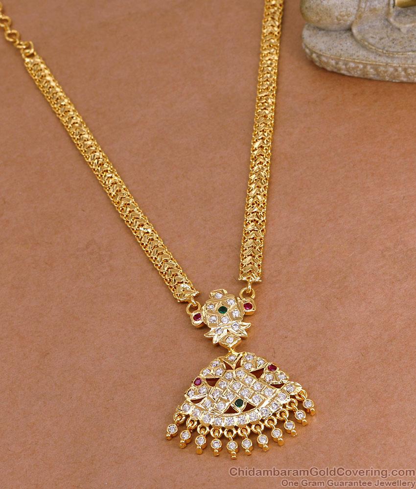 Premium Quality Impon Panchaloha Stone Attigai For Brides NCKN4445