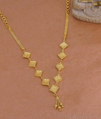 Light Weight 1 Gram Gold Necklace Geometric Design NCKN4456