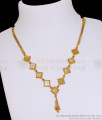Light Weight 1 Gram Gold Necklace Geometric Design NCKN4456