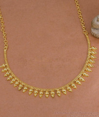 Classic Bridal Wear Mullaipoo Gold Necklace Imitation Jewelry NCKN4457