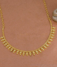 Classic Bridal Wear Mullaipoo Gold Necklace Imitation Jewelry NCKN4457