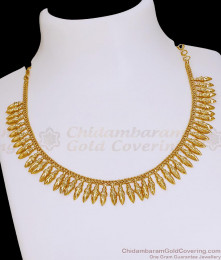 Kerala Mullaipoo Gold Plated Necklace Design For Wedding NCKN4458