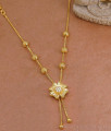 Trendy Floral Pendant Gold Imitation Necklace Online NCKN4459