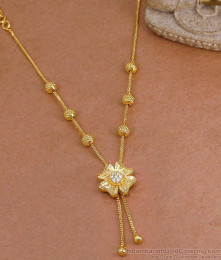 Trendy Floral Pendant Gold Imitation Necklace Online NCKN4459