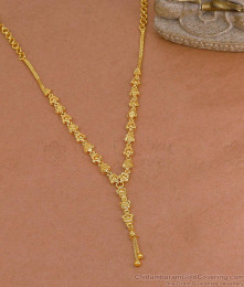 Party Wear Floral Charm Gold Imitation Necklace Online NCKN4462