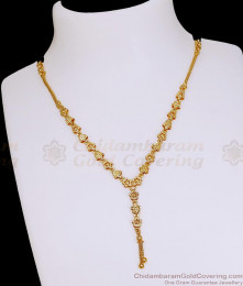 Party Wear Floral Charm Gold Imitation Necklace Online NCKN4462