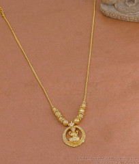 New Arrival Lakshmi Pendant White Stone Necklace Design NCKN4463