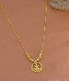 New Arrival Lakshmi Pendant White Stone Necklace Design NCKN4463