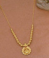 Elegant Gold Beaded Lakshmi Necklace With Ruby Stone NCKN4464
