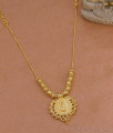 Plain Micro Gold Plated Lakshmi Pendant Necklace Milagu Mani Design NCKN4466