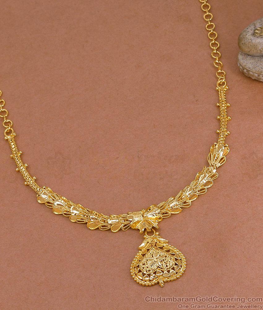 Premium Gold Imitation Calcutta Necklace Design For Brides NCKN4467