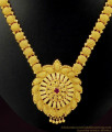Kerala Type Ruby Stone Dollar Bridal Stone Necklace NCKN447