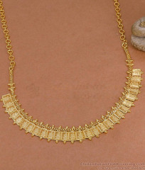 Latest Gold Imitation Lakshmi Coin Necklace Square Design NCKN4471