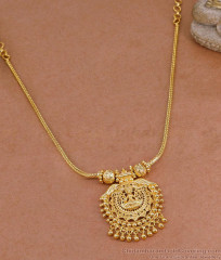 Light Weight Lakshmi Pendant Kodi Chain Gold Necklace NCKN4472