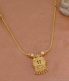 Regular Wear Gold Imitation Lakshmi Dollar Necklace For Women NCKN4473
