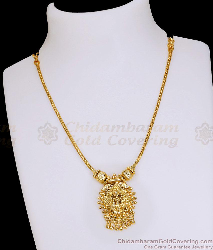 Regular Wear Gold Imitation Lakshmi Dollar Necklace For Women NCKN4473 Regular Wear Gold Imitation Lakshmi Dollar Necklace For Women NCKN4473