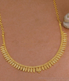 Beautiful Leaf Design Gold Imitation Necklace Kerala Bridal Jewelry NCKN4474