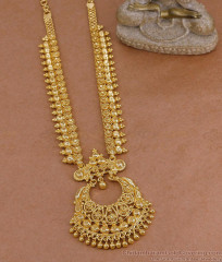 High Quality 1 Gram Gold Mullaipoo Necklace Kerala Bridal Jewelry NCKN4477