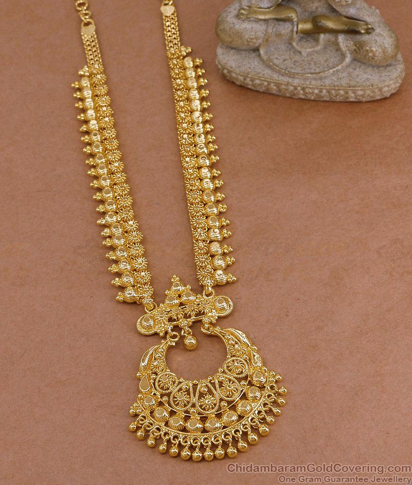 High Quality 1 Gram Gold Mullaipoo Necklace Kerala Bridal Jewelry NCKN4477 High Quality 1 Gram Gold Mullaipoo Necklace Kerala Bridal Jewelry NCKN4477