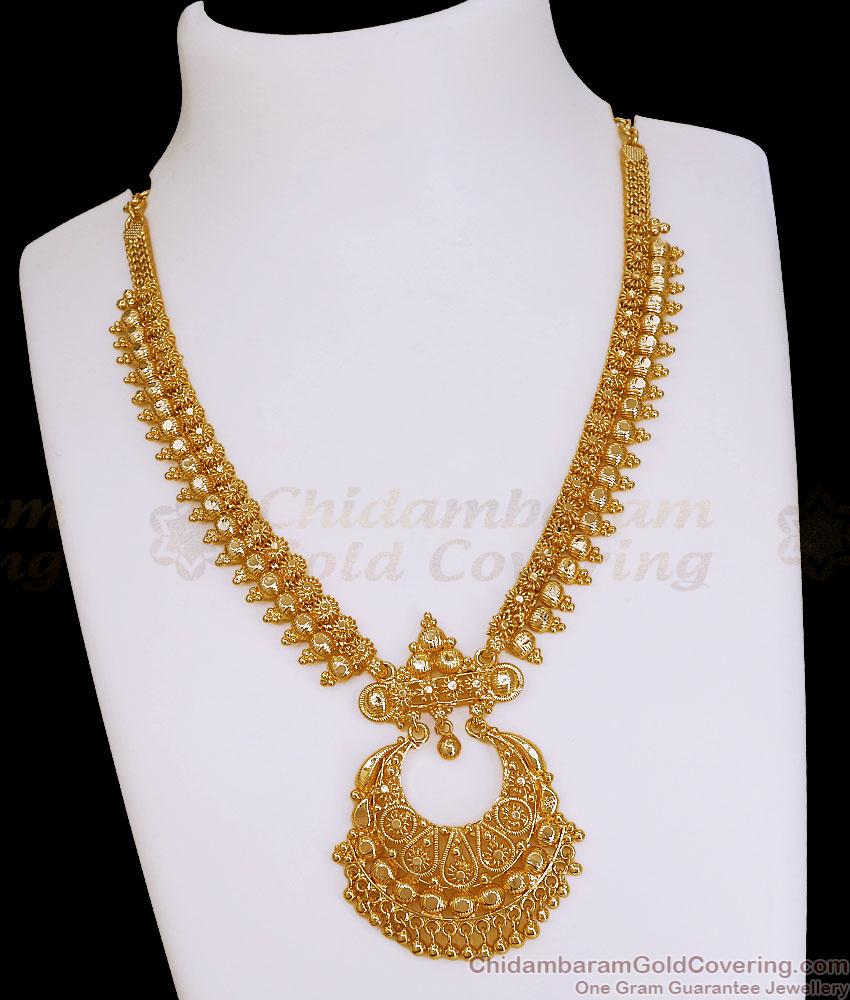 High Quality 1 Gram Gold Mullaipoo Necklace Kerala Bridal Jewelry NCKN4477 High Quality 1 Gram Gold Mullaipoo Necklace Kerala Bridal Jewelry NCKN4477
