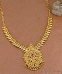 Traditional Mango Design Ruby Stone Gold Imitation Necklace Shop Online NCKN4478 Traditional Mango Design Ruby Stone Gold Imitation Necklace Shop Online NCKN4478