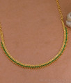 Bridal Wear Green Emerald Ad Stone Mullai Mottu Gold Necklace Shop Online NCKN4481
