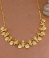 Handcrafted Unique Vishnu Dasavathara Necklace with Lakshmi Coin NCKN4483