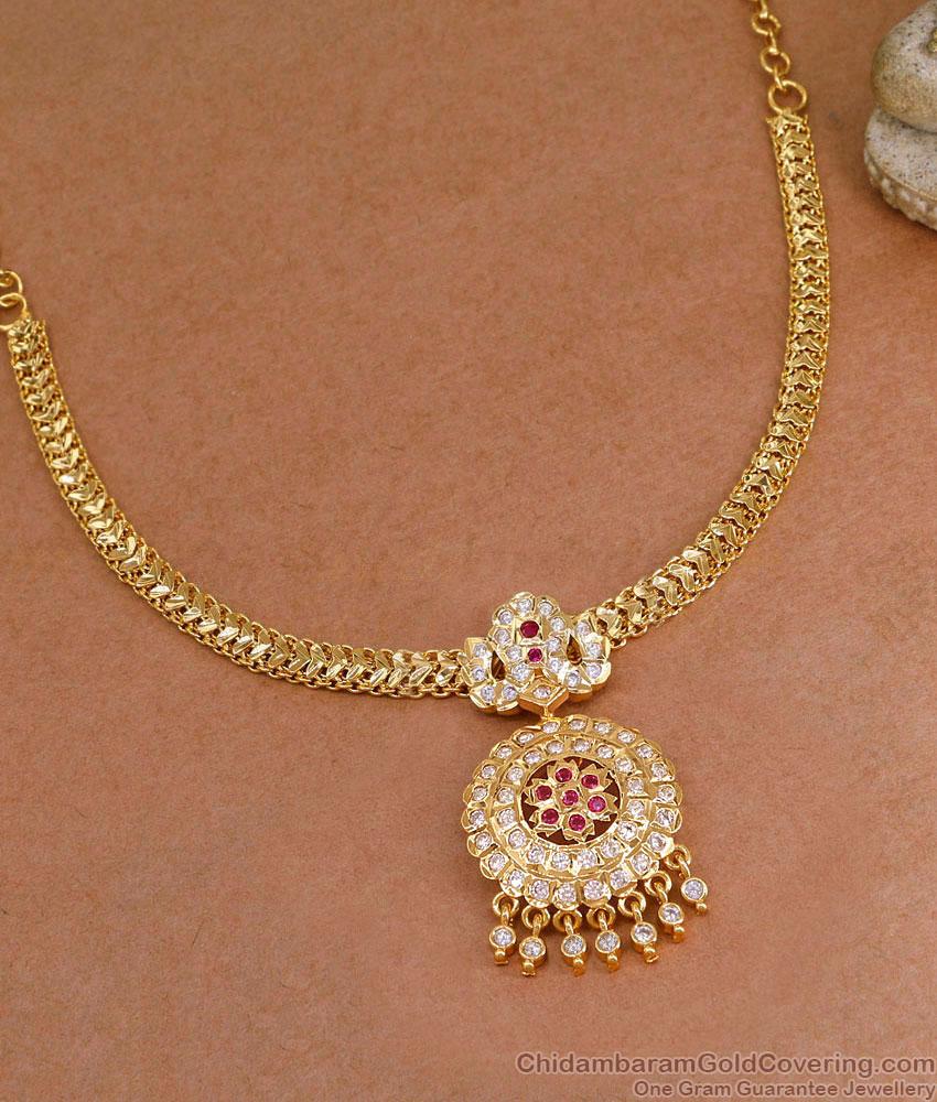 New Arrival Gati Stone Round Pendant Impon Necklace Shop Online NCKN4487 New Arrival Gati Stone Round Pendant Impon Necklace Shop Online NCKN4487