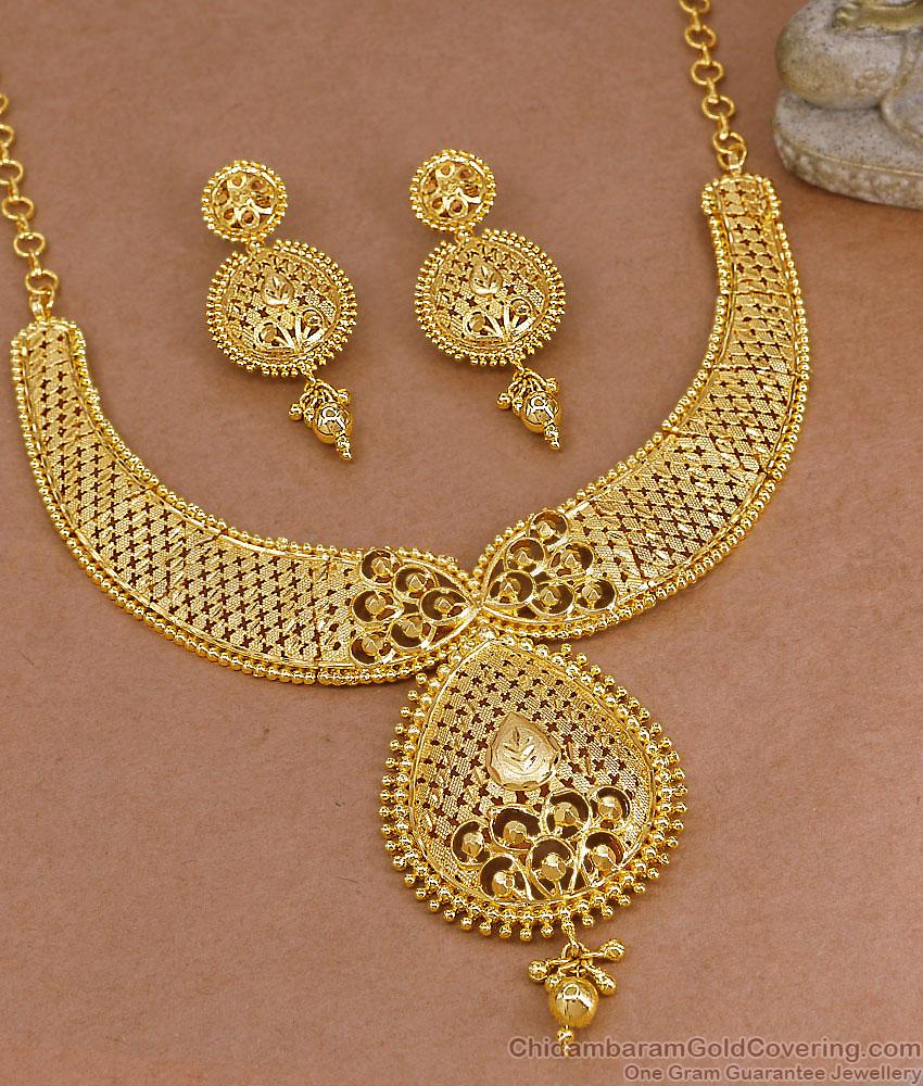 Trendy Two Gram Gold Choker Set Online Jewelry NCKN4499 Trendy Two Gram Gold Choker Set Online Jewelry NCKN4499
