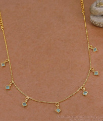 Light Weight Gold Imitation Kemp Stone Charm Necklace Online NCKN4500
