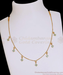 Light Weight Gold Imitation Kemp Stone Charm Necklace Online NCKN4500 Light Weight Gold Imitation Kemp Stone Charm Necklace Online NCKN4500