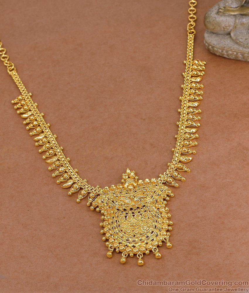 Buy Micro Gold Plated Mango Necklace Kerala Bridal Jewelry NCKN4502 Buy Micro Gold Plated Mango Necklace Kerala Bridal Jewelry NCKN4502