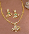 New Arrival Impon Panchaloha Stone Necklace With Earring NCKN4503