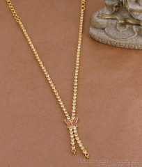Glittering Ad Stone Butterfly Necklace Gold Finish For Party Wear NCKN4507 Glittering Ad Stone Butterfly Necklace Gold Finish For Party Wear NCKN4507