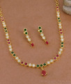 Original Impon Multi Color Stone Necklace Combo Set For Wedding NCKN4510 Original Impon Multi Color Stone Necklace Combo Set For Wedding NCKN4510