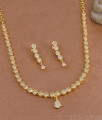 Full White Stone Five Metal Impon Neckalce Women Bridal Wear Jewelry NCKN4512