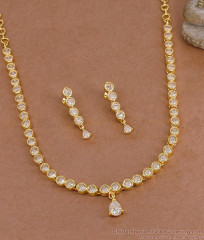 Full White Stone Five Metal Impon Neckalce Women Bridal Wear Jewelry NCKN4512 Full White Stone Five Metal Impon Neckalce Women Bridal Wear Jewelry NCKN4512