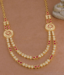Premium Qualiy Impon Panchaloha 2 Line Necklace Five Metal Jewelry NCKN4513