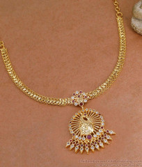 New Arrival Gold Plated Peacock Necklace With Stone NCKN4516 New Arrival Gold Plated Peacock Necklace With Stone NCKN4516